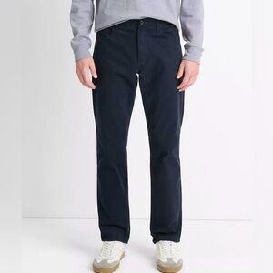 VINCE Mens Navy Dylan Slim Fit 5-Pocket Peached Stretch Cotton Chino Pant Sz 36